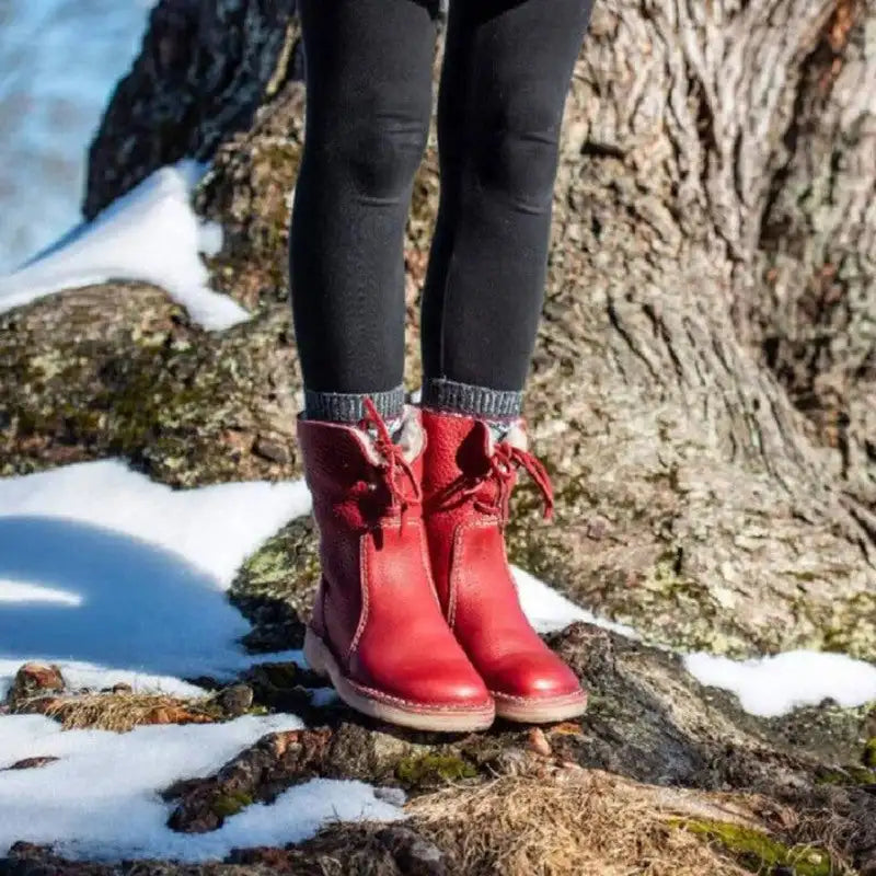 Vintage Buttery-Soft Waterproof Wool Lining Boots